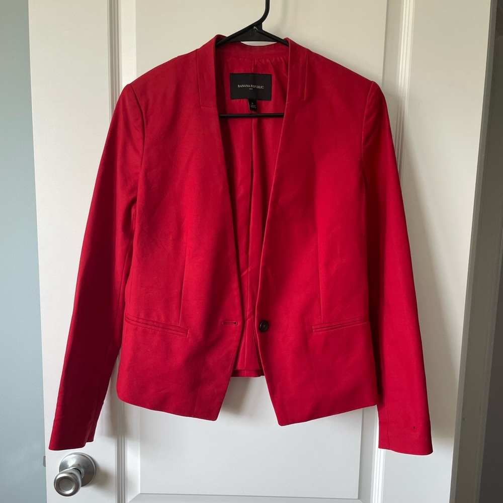 Banana Republic red blazer
